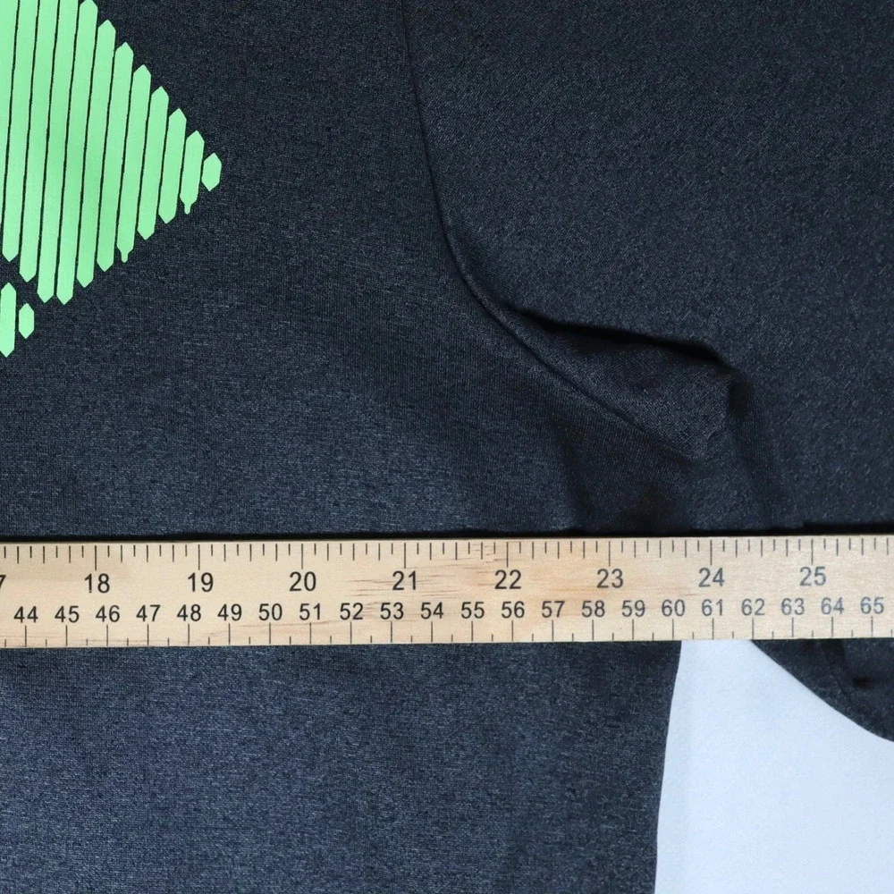 The North Face Hoodie Mens XL Gray Neon Green Graphic Pullover Active Gym